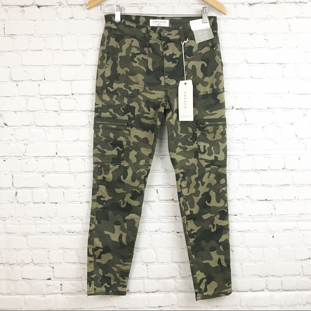 Nature High Rise Stretch Camouflage Camo Pants